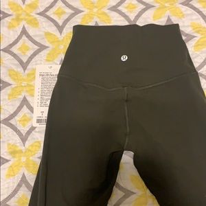 Army green Lulu lemon align HR PANT 25” leggings